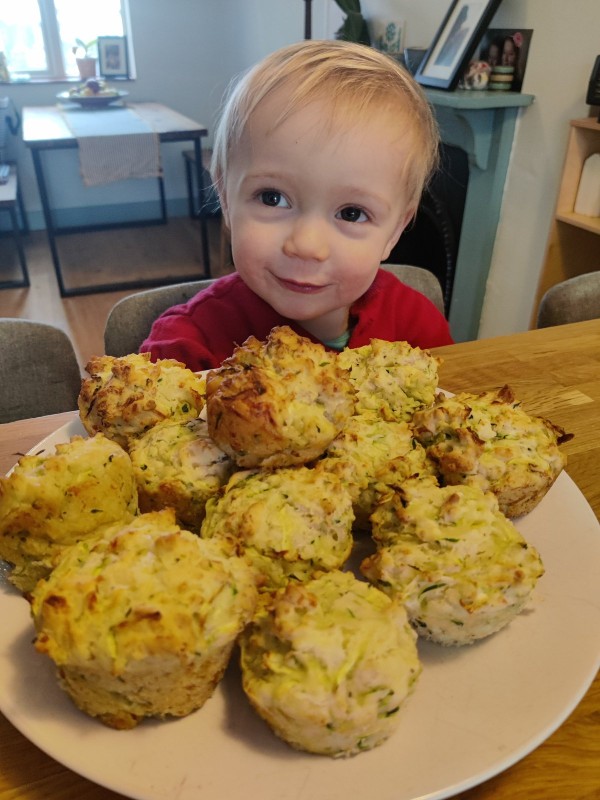 Laura Fanthorpe's son Arthur sits at home at the dinner table, with a plateful of gluten-free cheese and courgettes in front of him.  (Image: Laura Fanthorpe)