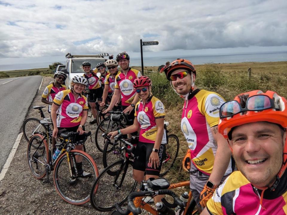 Shaun's brother Daniel recently went on a charity cycle to raise money for Brain Tumor Research.  (Brain Tumor Research/SWNS)